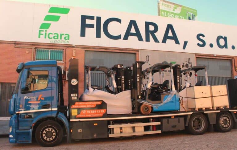 Camion ALCAMAR y carretillas elevadoras BYD