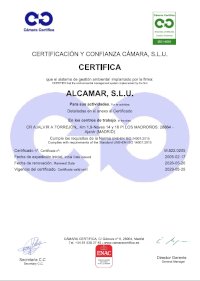 Certificado ISO 14001