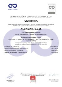 Certificado ISO 45001