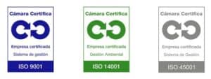 Alcamar ha renovado sus certificados iso 9001, 14001 y 45001