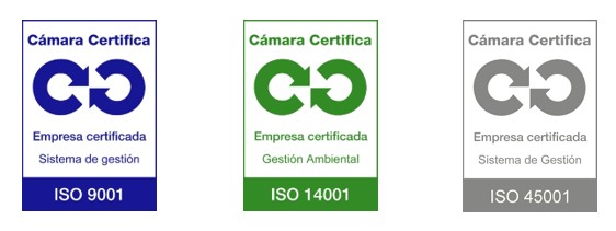Alcamar ha renovado sus certificados iso 9001, 14001 y 45001
